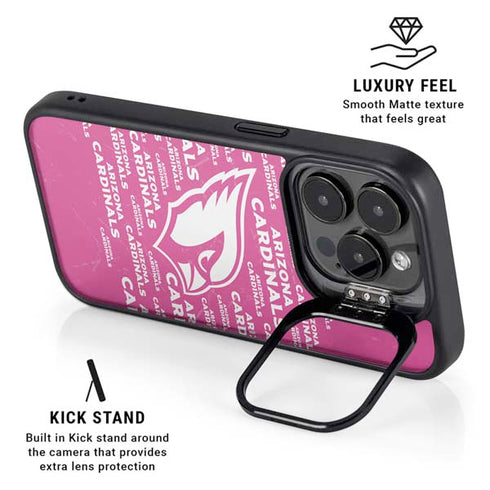 NFL Arizona Cardinals Pink Blast iPhone 16 Pro Kickstand Case